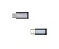 Mobile Preview: Set, USB C Stecker auf Micro Buchse + C Buchse auf Micro St. 2x USB Adapter, Alu, space grau, DINIC Box